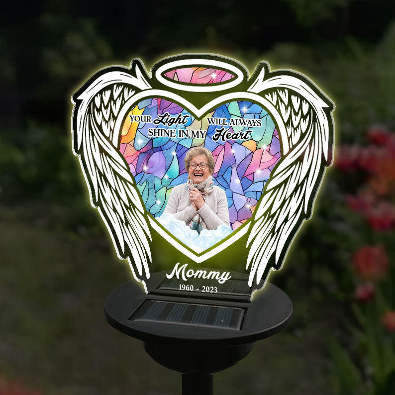 Your Light Will Always Shine - You Were My Favorite Hello - Personalized Photo Solar Light