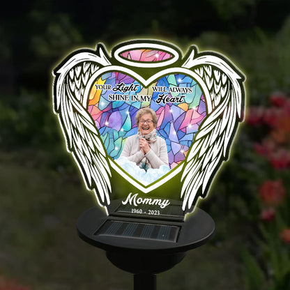 Your Light Will Always Shine - You Were My Favorite Hello - Personalized Photo Solar Light