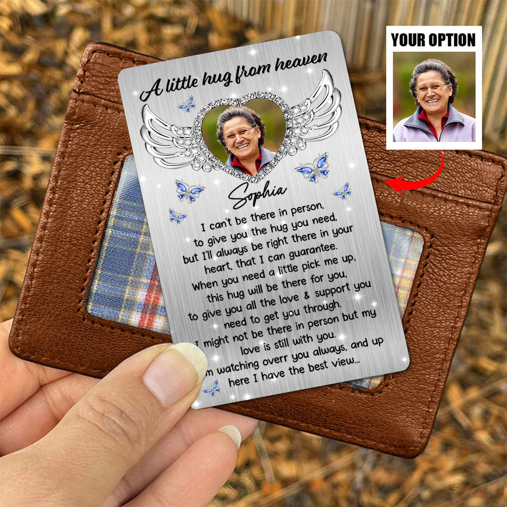 A Little Heart From Heaven - Memorial Gift Ideas - Personalized Wallet Card