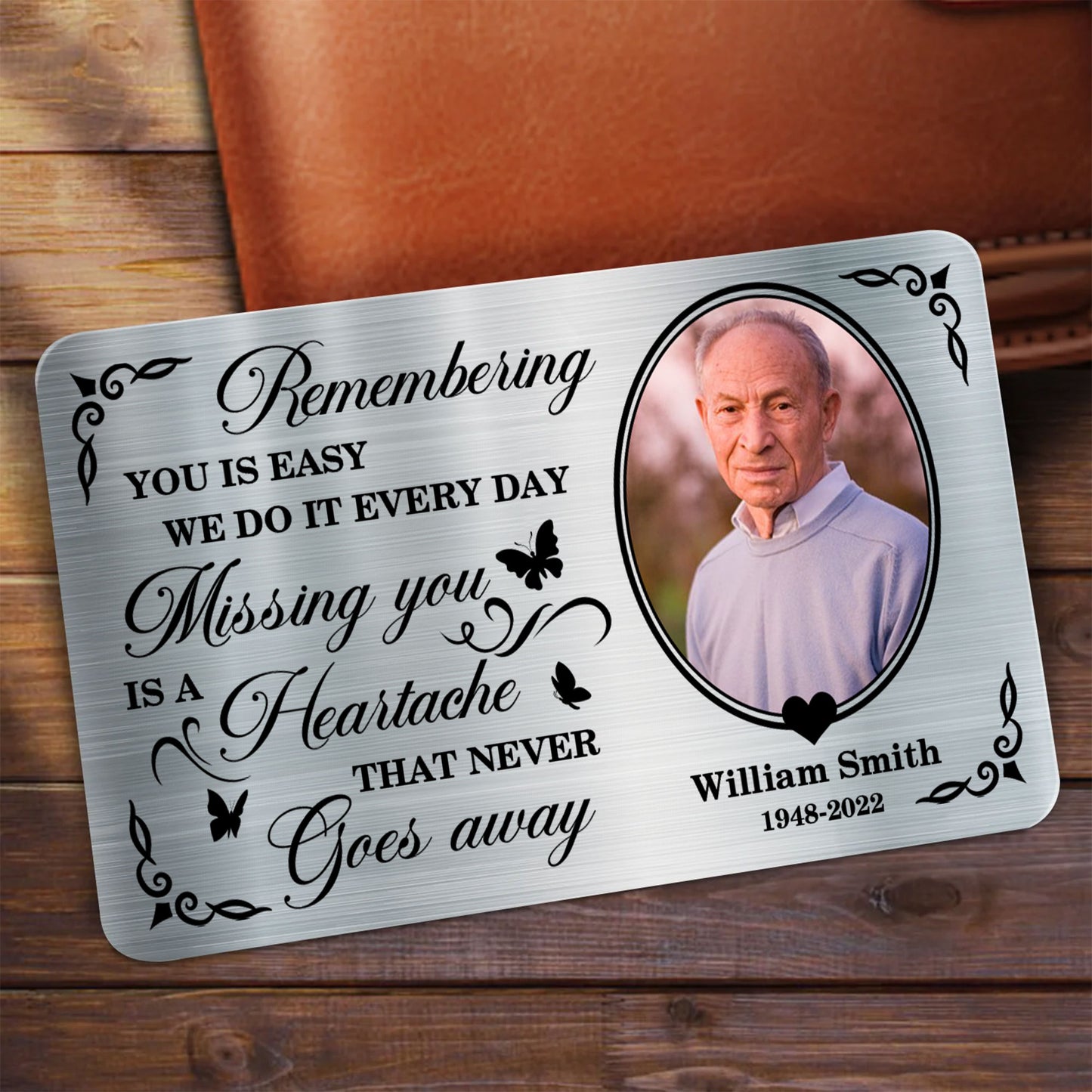 Missing You Every Day - Memorial Gift Ideas - Personalized Wallet Card