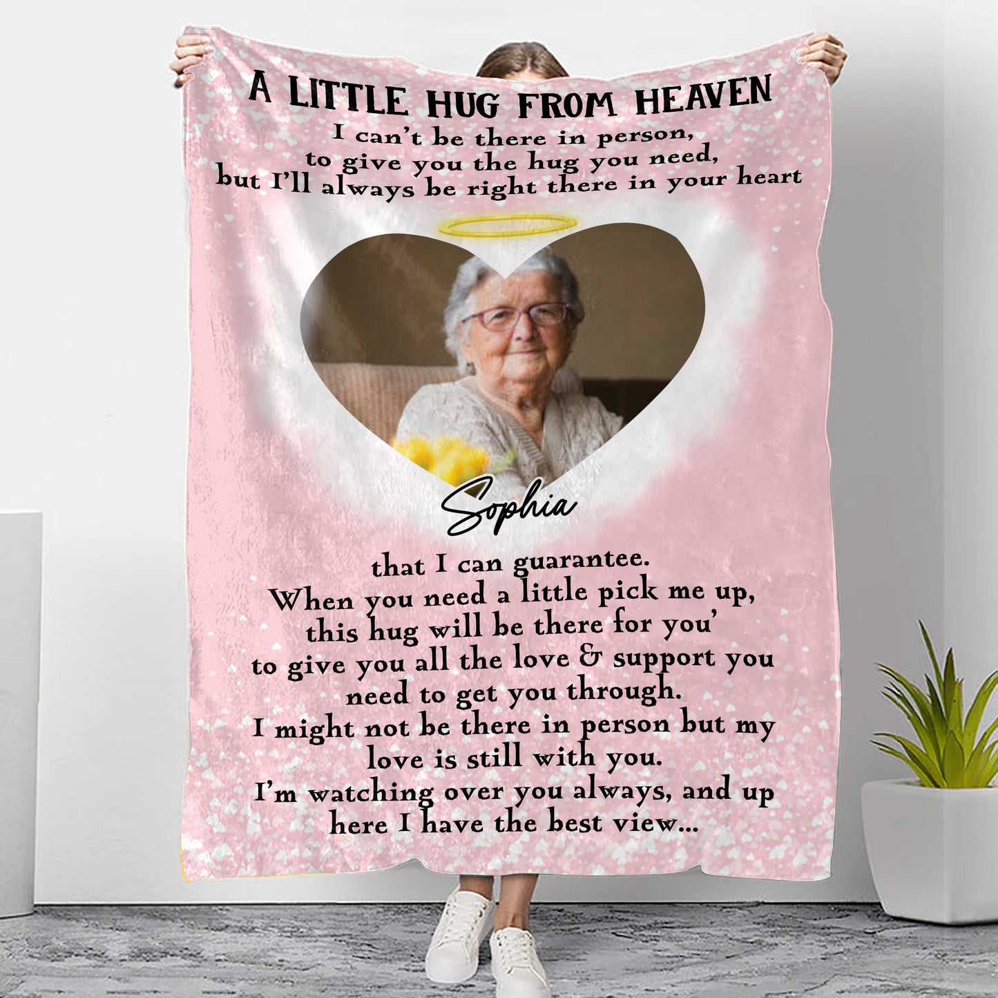 A Little Heart From Heaven - Memorial Personalized Custom Blanket - Christmas Gift, Sympathy Gift For Pet Owners, Pet Lovers