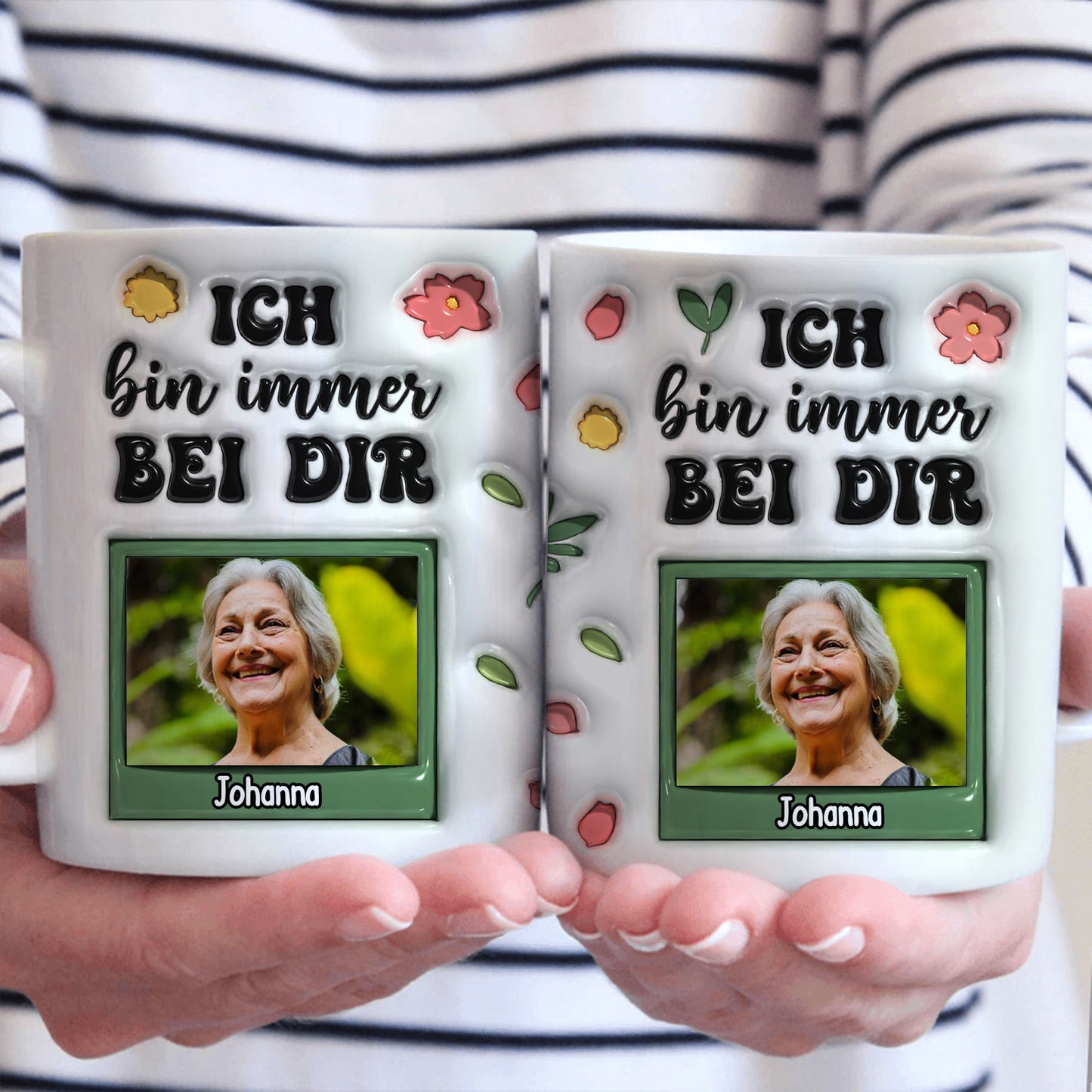 Ich bin immer bei dir  - Personalized Custom 3D Inflated Effect - Personalized Custom Mugs