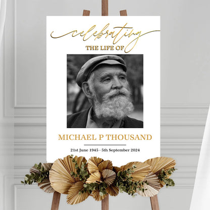 Celebration of Life, In Loving Memory - Funeral Welcome Sign - Memorial Sign