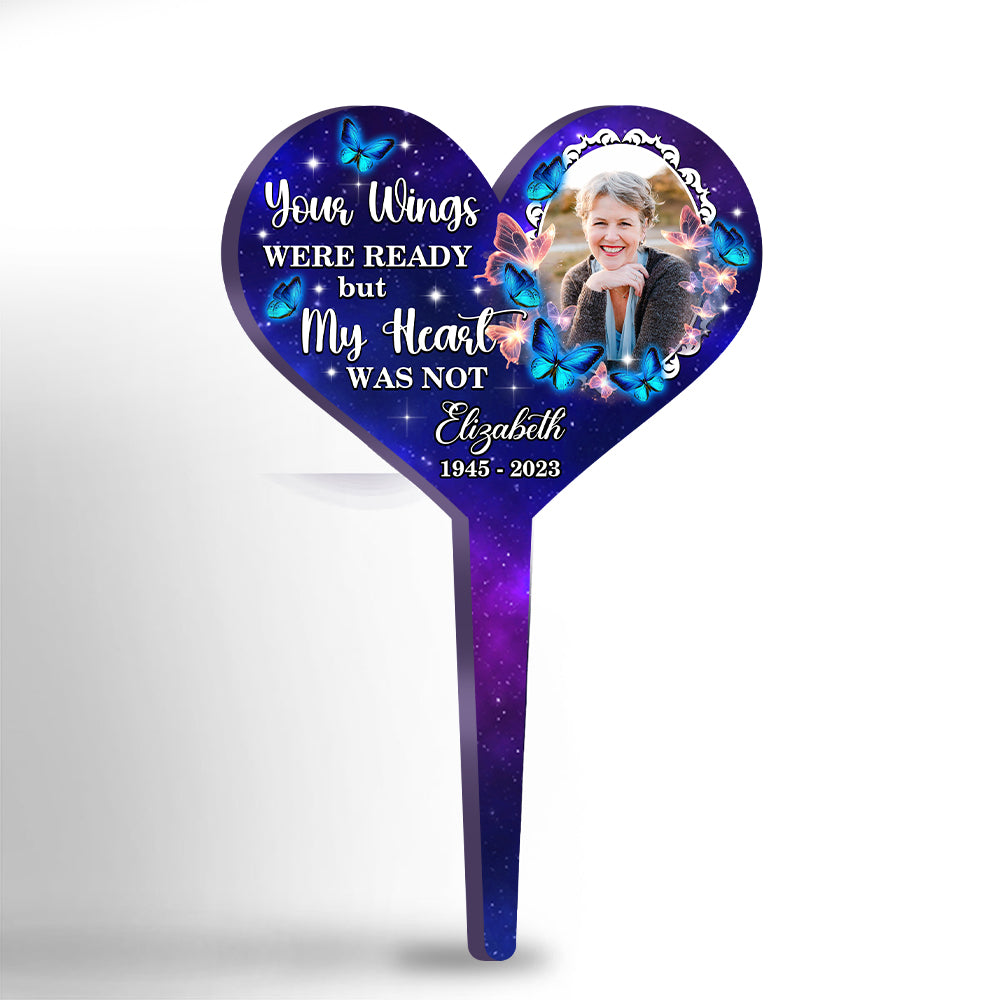 Your Wings Were Ready - Memorial Personalized Custom Acrylic Garden Stake - Sympathy Gift For Pet Owners, Pet Lovers