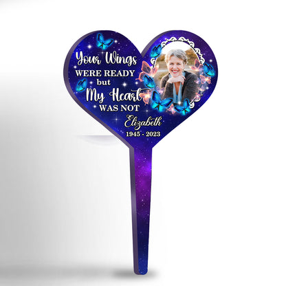 Your Wings Were Ready - Memorial Personalized Custom Acrylic Garden Stake - Sympathy Gift For Pet Owners, Pet Lovers