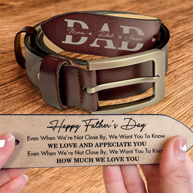 Happy Father's Day - Personalized Engraved Leather Belt