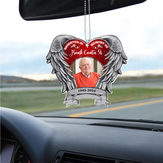 Reserved In loving memory of Car Acrylic - Personalized Car Photo Ornament