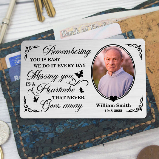 Missing You Every Day - Memorial Gift Ideas - Personalized Wallet Card