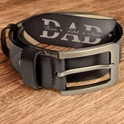 Happy Father's Day - Personalized Engraved Leather Belt