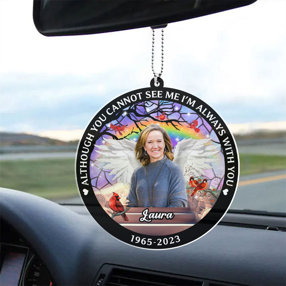 I Am Always With You Car Acrylic - Personalized Car Photo Ornament