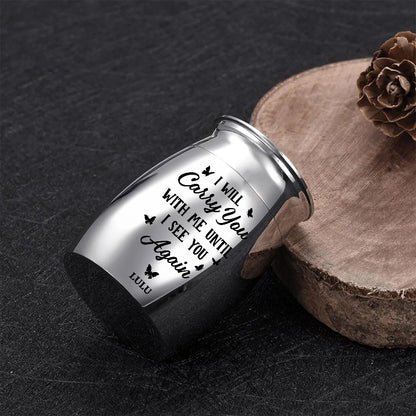 My favorite hello and hardest goodbye - Mini Keepsake Urn for Ashes - Memorial Keepsake - Memorial Gift