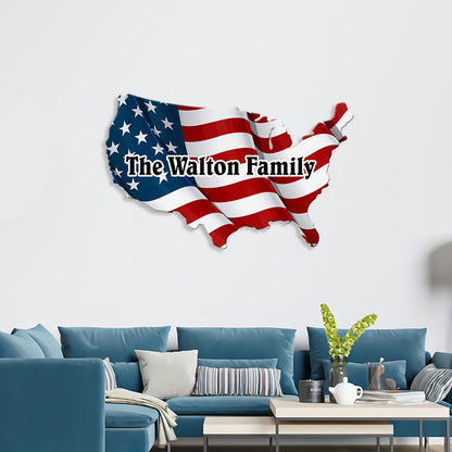 Family Name Remember The Fallen Metal Wall Art - Personalized Metal Sign Wall Decor