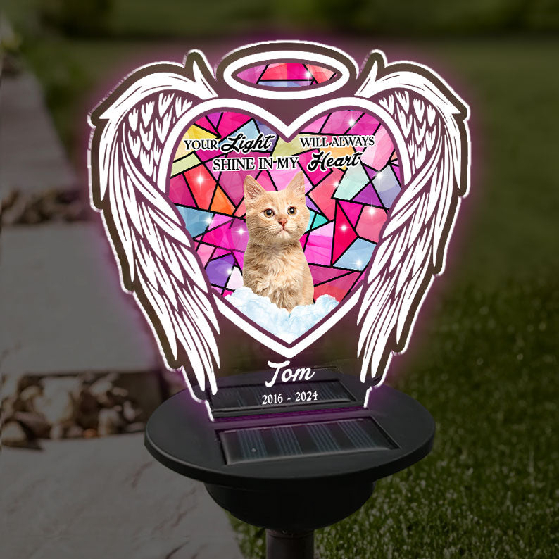 Your Light Will Always Shine - You Were My Favorite Hello - Personalized Photo Solar Light