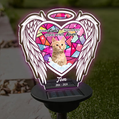 Your Light Will Always Shine - You Were My Favorite Hello - Personalized Photo Solar Light