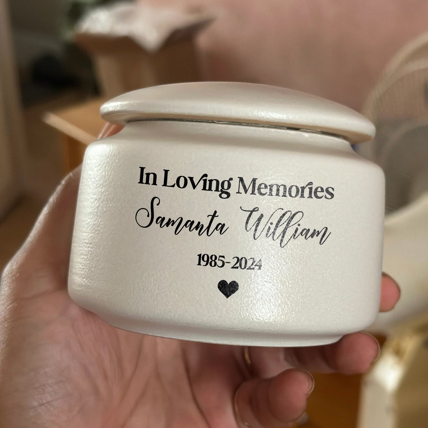 Your Wings Were Ready Memorial Gift - Personalized Pet Urn - Modern Animal Ashes Cremation Urn - Gift for Loss of a Pet