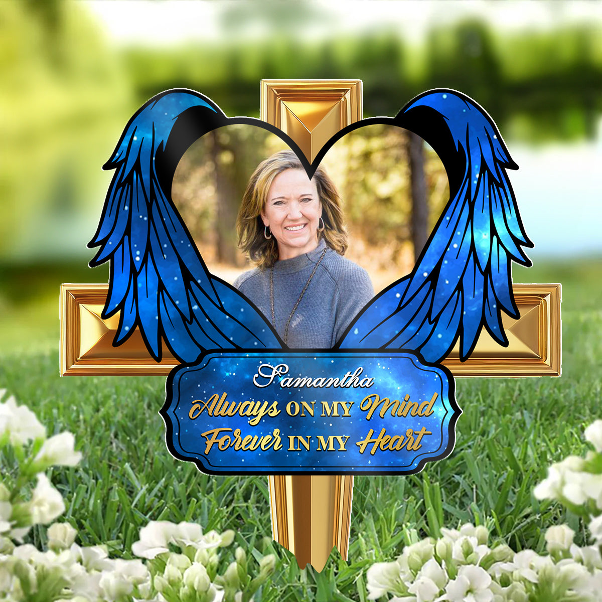 Always On My Mind - Memorial Personalized Custom Acrylic Garden Stake