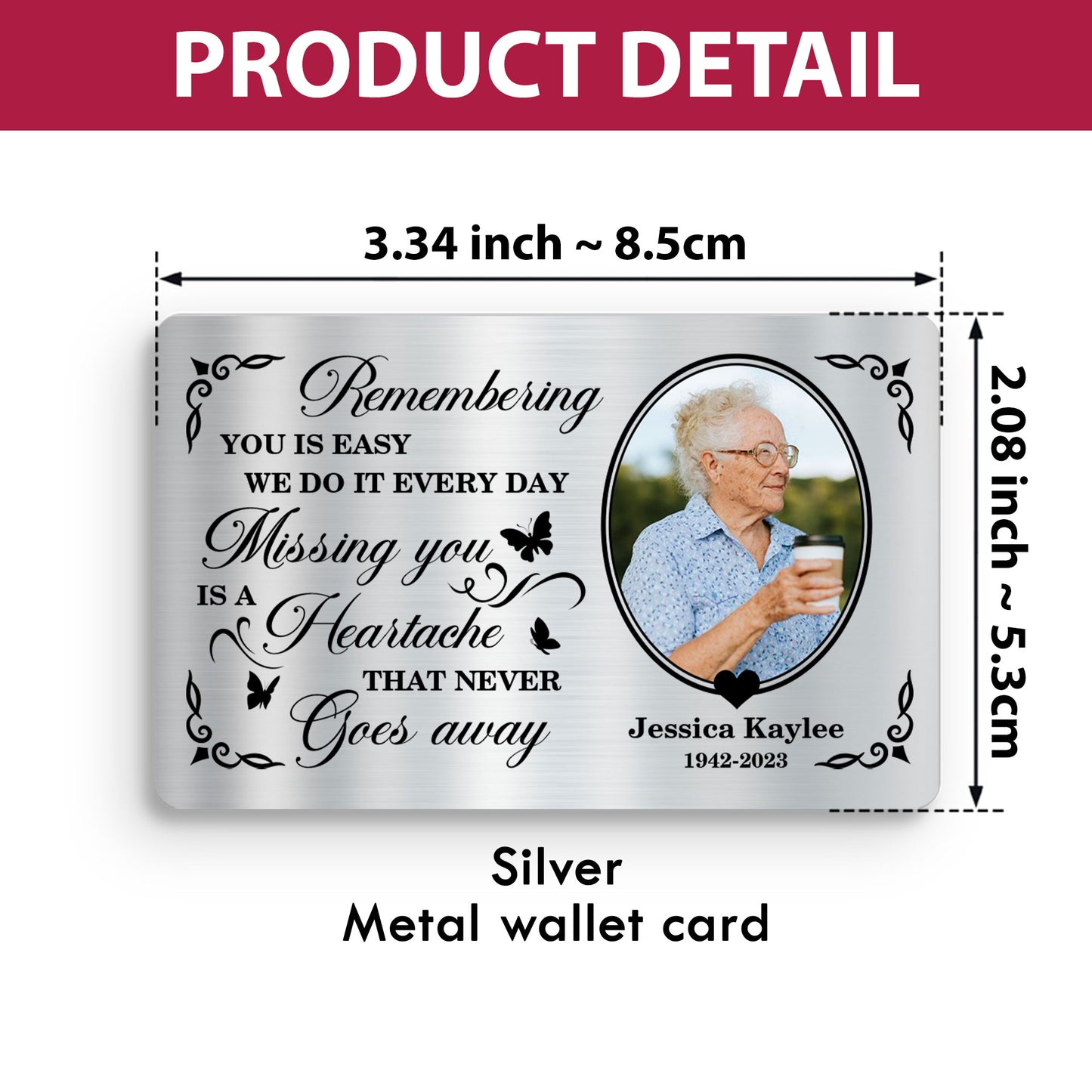 Missing You Every Day - Memorial Gift Ideas - Personalized Wallet Card