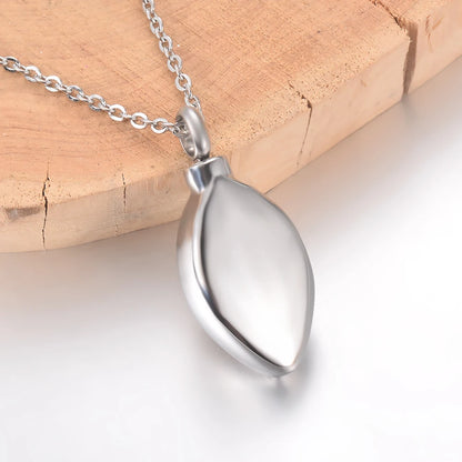 Trendy Stainless Steel Tear Drop Pet Urn Ashes  Necklace Pendant Memorial Ash Keepsake Cremation Jewelry