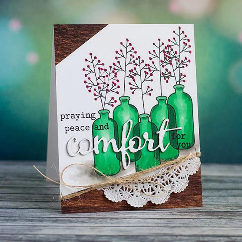 Prayers Hope Always Comfort Sympathy Words Die Cuts For Card Making Words dies scrapbooking metal cutting dies new 2024