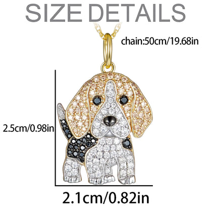 Exquisite Cute Beagle Pendant Necklace for Women Elegant Pet Puppy Jewelry Animal Accessories Memorial Gift for Dog Lovers