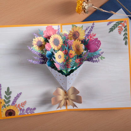 3D Sunflower Bouquet Card Sympathy Cards for Your Loved Ones