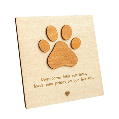 Wood Pet Sympathy Cards For Dog - Dog Sympathy Card For Pet Loss, Loss Of Dog Sympathy Gift Easy To Use