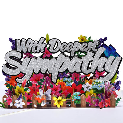 Sympathy Greeting Cards for Get Well 3D Pop Up Card Flowers