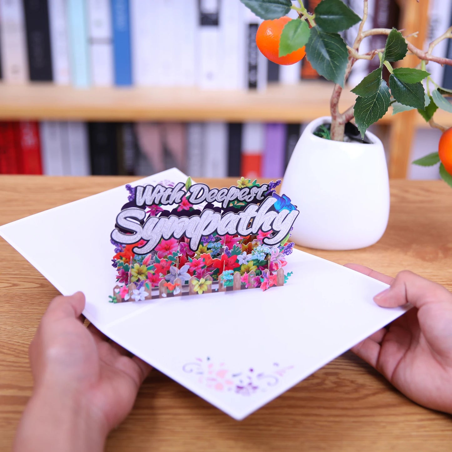 Sympathy Greeting Cards for Get Well 3D Pop Up Card Flowers