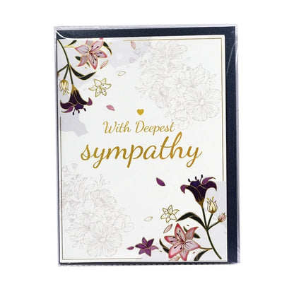 3D Flower Pop-Up Deepest Sympathy Card with Envelope