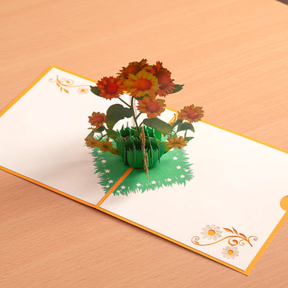 Sunflowers 3D Pop Up Card Sympathy Cards for Your Loved Ones