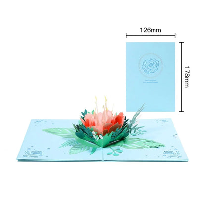 3D Pop Up Floral Bouquet Greeting Cards Sympathy cards for your loved ones