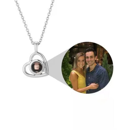 Custom Projection Photo Necklace Personalized Pet Photo Pendant Chain Pet Memorial Gift Anniversary gift Valentine's 2022