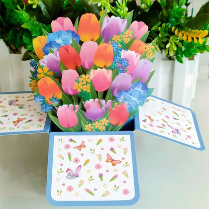 Pop-Up Flowers Bouquet Card Sympathy Cards for your loved ones