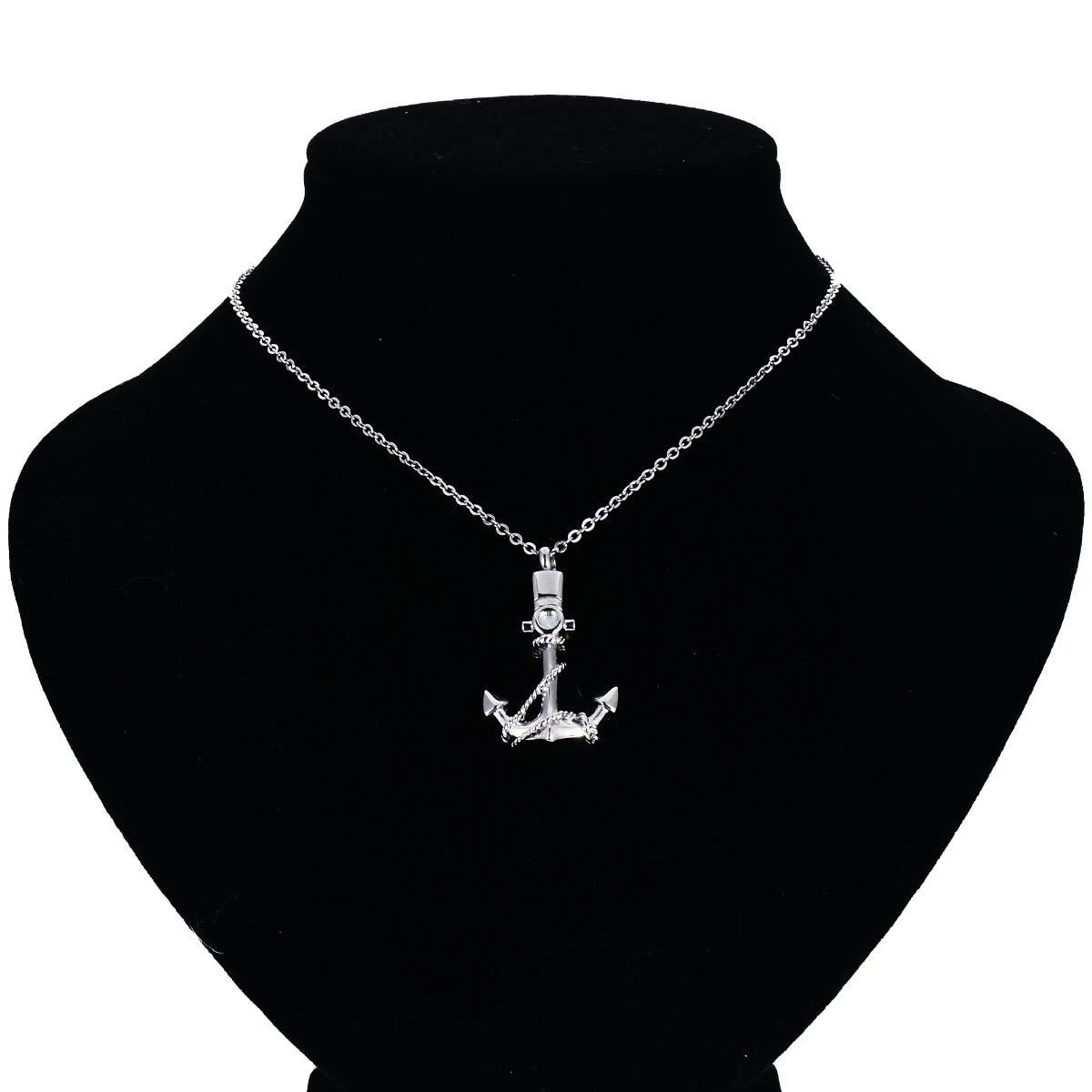 Navigation Keepsake Jewelry Stainless Steel Anchor Cremation Urn Pendant Necklace For Ashes Navy Friendship Gift