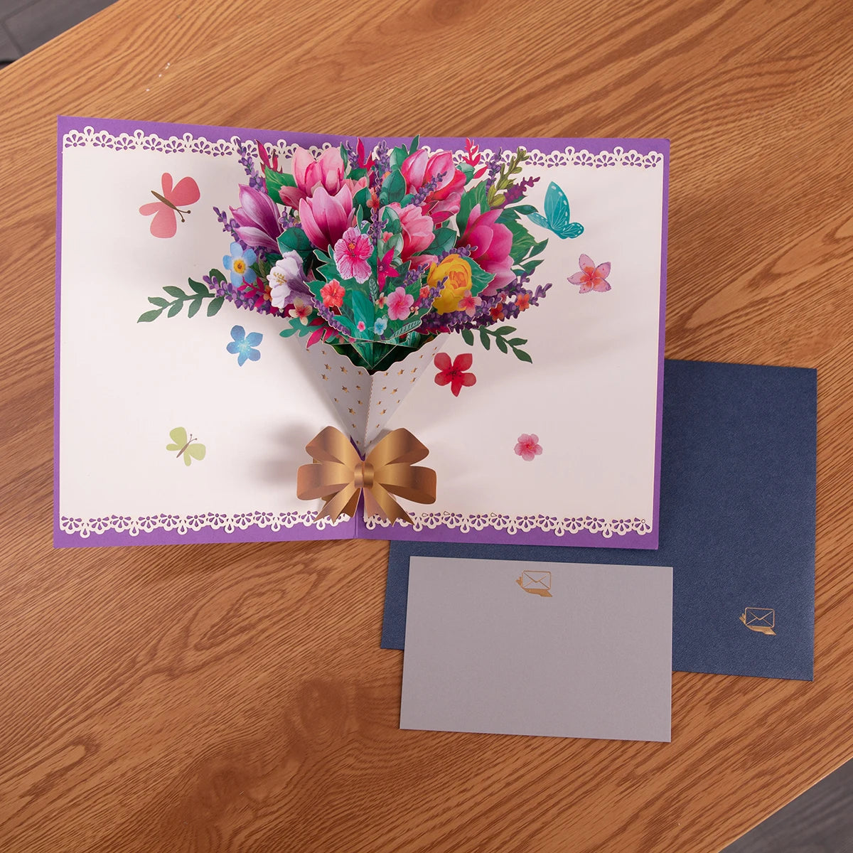 3D Flowers Bouquet Pop Up Sympathy Cards for your loved ones