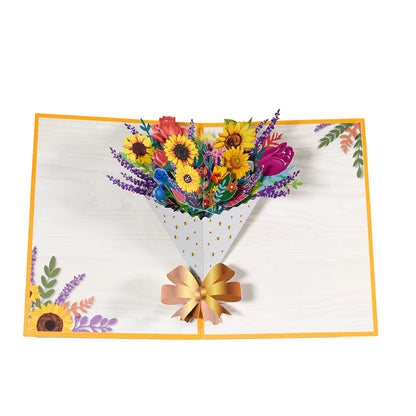 3D Sunflower Bouquet Card Sympathy Cards for Your Loved Ones