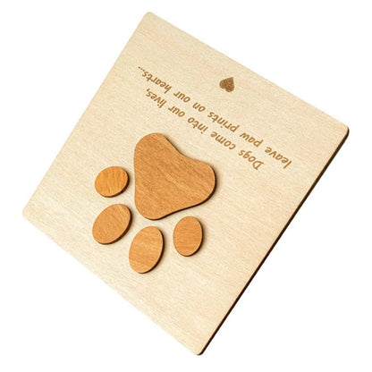 Wood Pet Sympathy Cards For Dog - Dog Sympathy Card For Pet Loss, Loss Of Dog Sympathy Gift Easy To Use