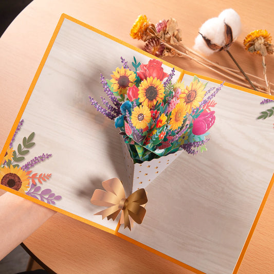 3D Sunflower Bouquet Card Sympathy Cards for Your Loved Ones