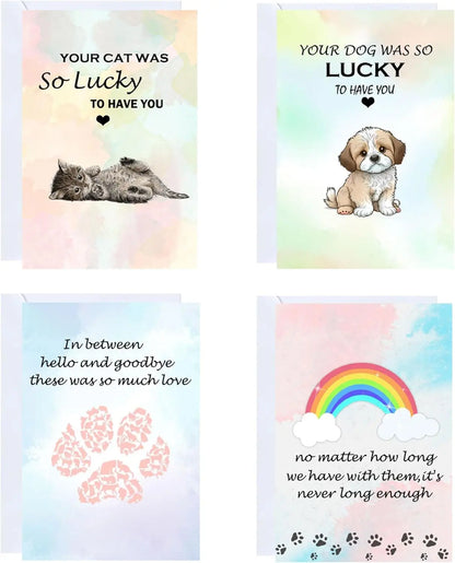 Loss of Pet Sympathy Cards 12 Pcs Sympathy Cards Thoughtful Sympathy Card Pets Grief Bereavement Greeting Cards