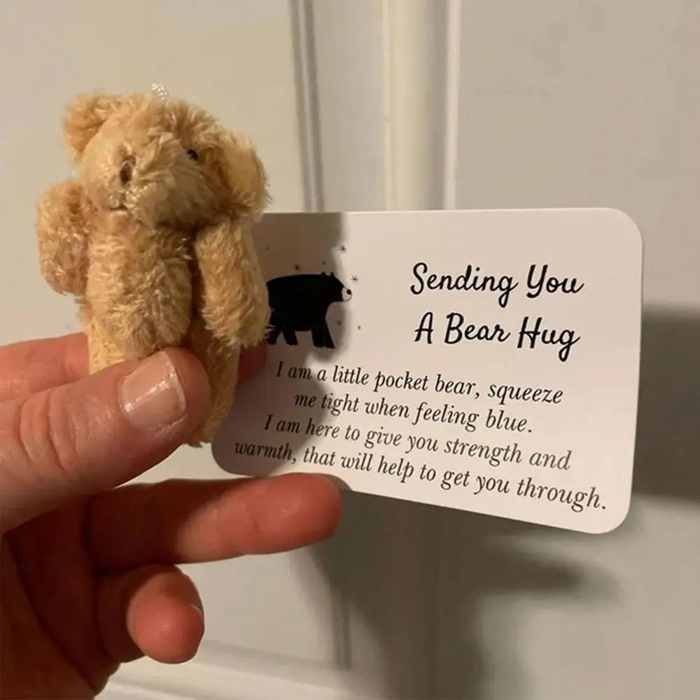 A Little Pocket Bear Hug Mini Plush Bears Little Pocket Bears Sympathy Gift Family Memorial Inspirational Bear Hug Gift Card