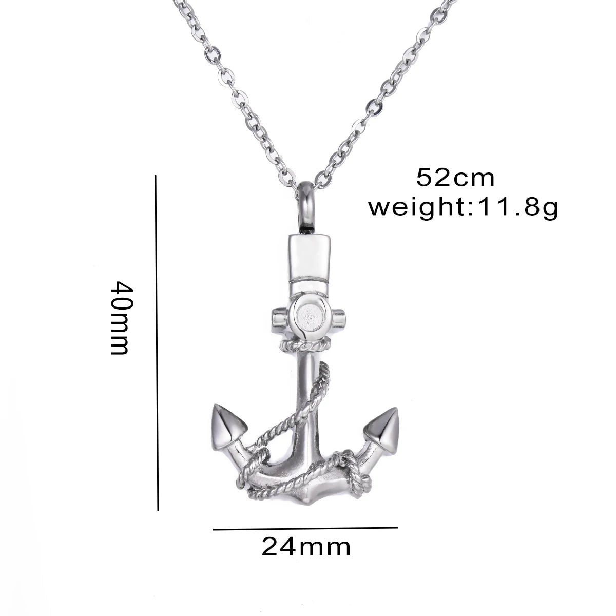 Navigation Keepsake Jewelry Stainless Steel Anchor Cremation Urn Pendant Necklace For Ashes Navy Friendship Gift