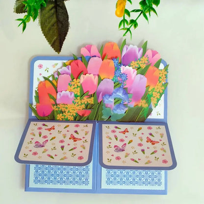 Pop-Up Flowers Bouquet Card Sympathy Cards for your loved ones